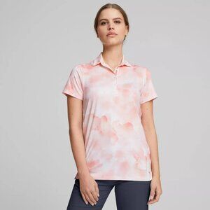 Puma MATTR Cloudy Polo Women's Sz Small Lovable Golf club logo